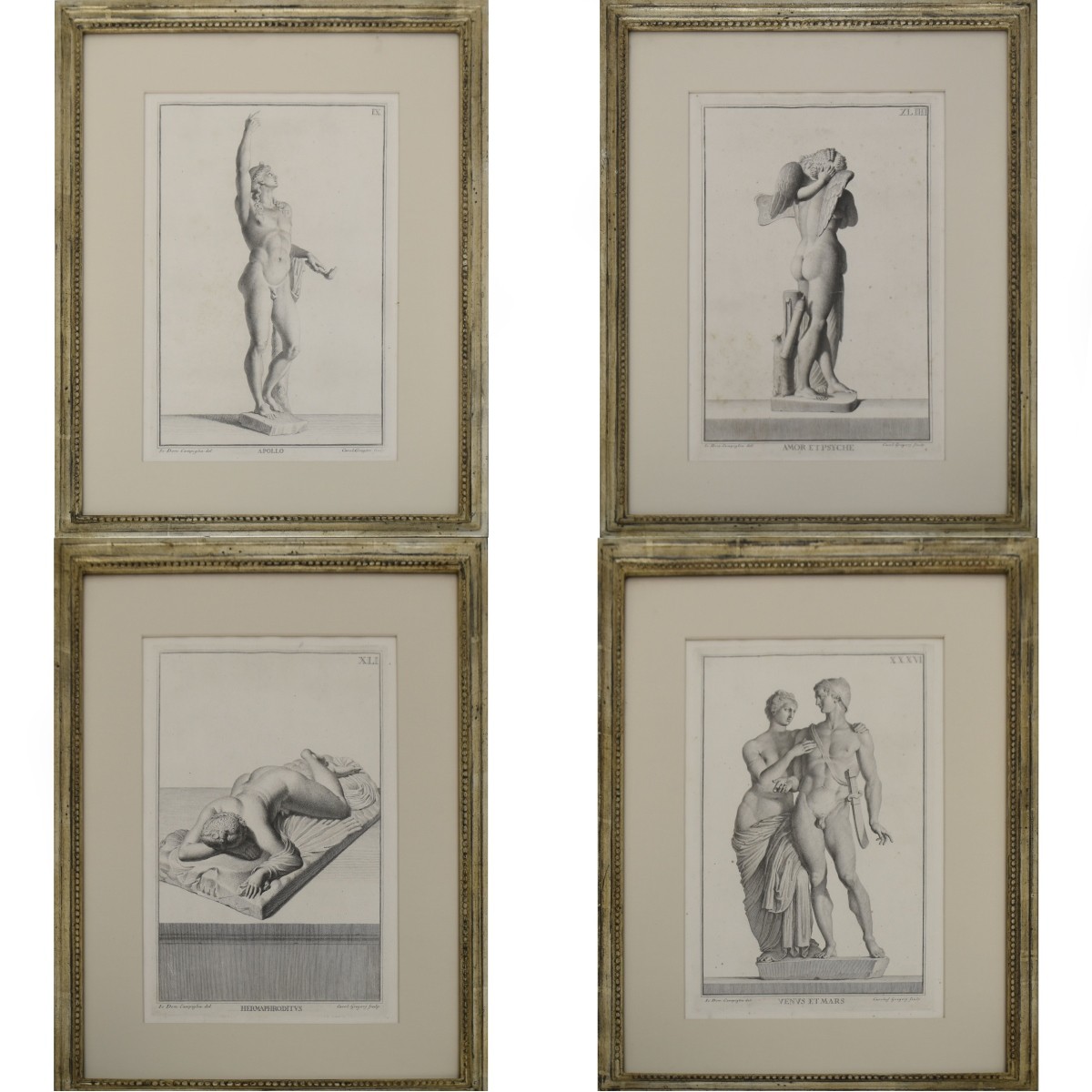 Group of Antique Greek/Roman Etchings