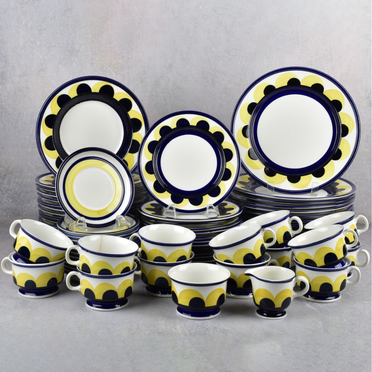Vintage Arabic Finland Hand Painted Dinner Service