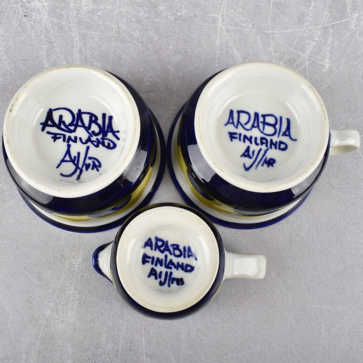 Vintage Arabic Finland Hand Painted Dinner Service