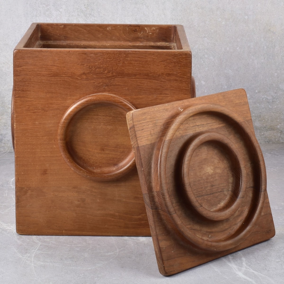Box Lot of Dansk Dark Wood Pieces