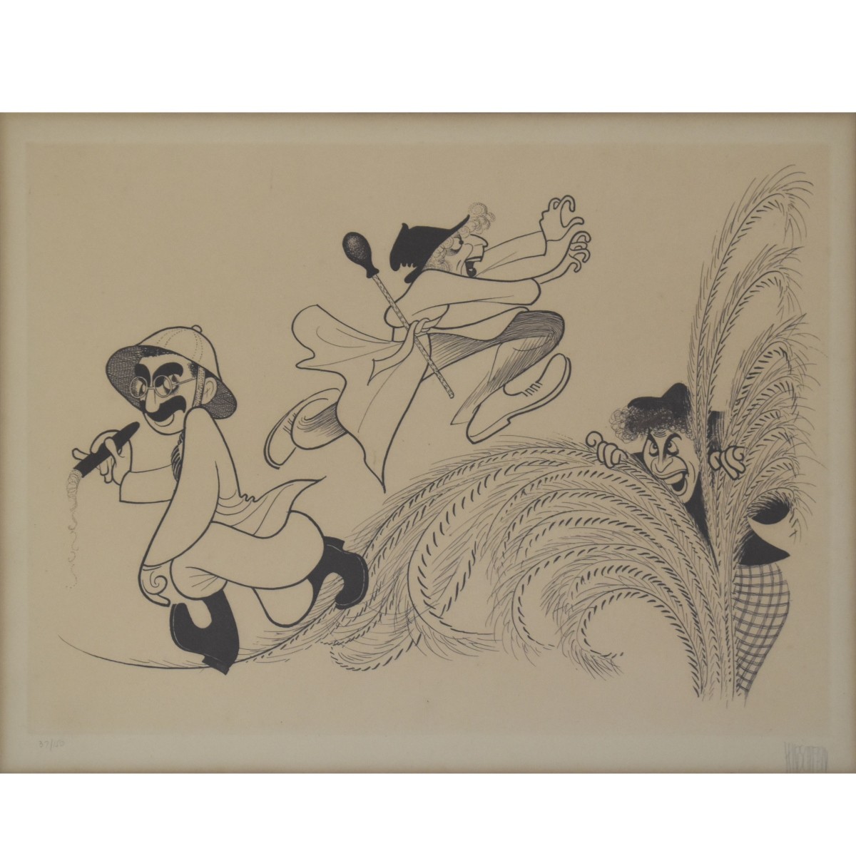 Al Hirschfeld, "Marx Brothers" Etching