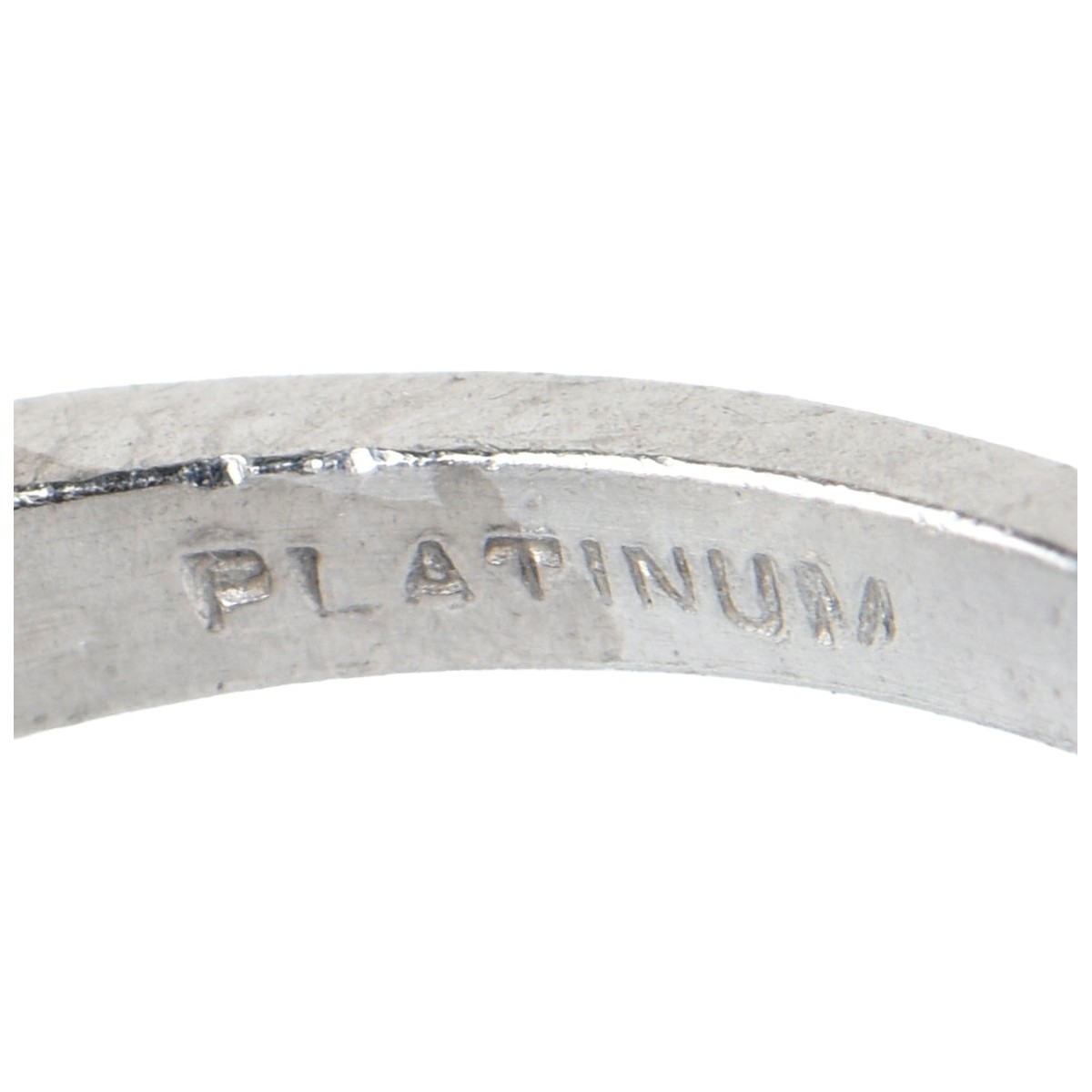 Deco Diamond and Platinum Ring