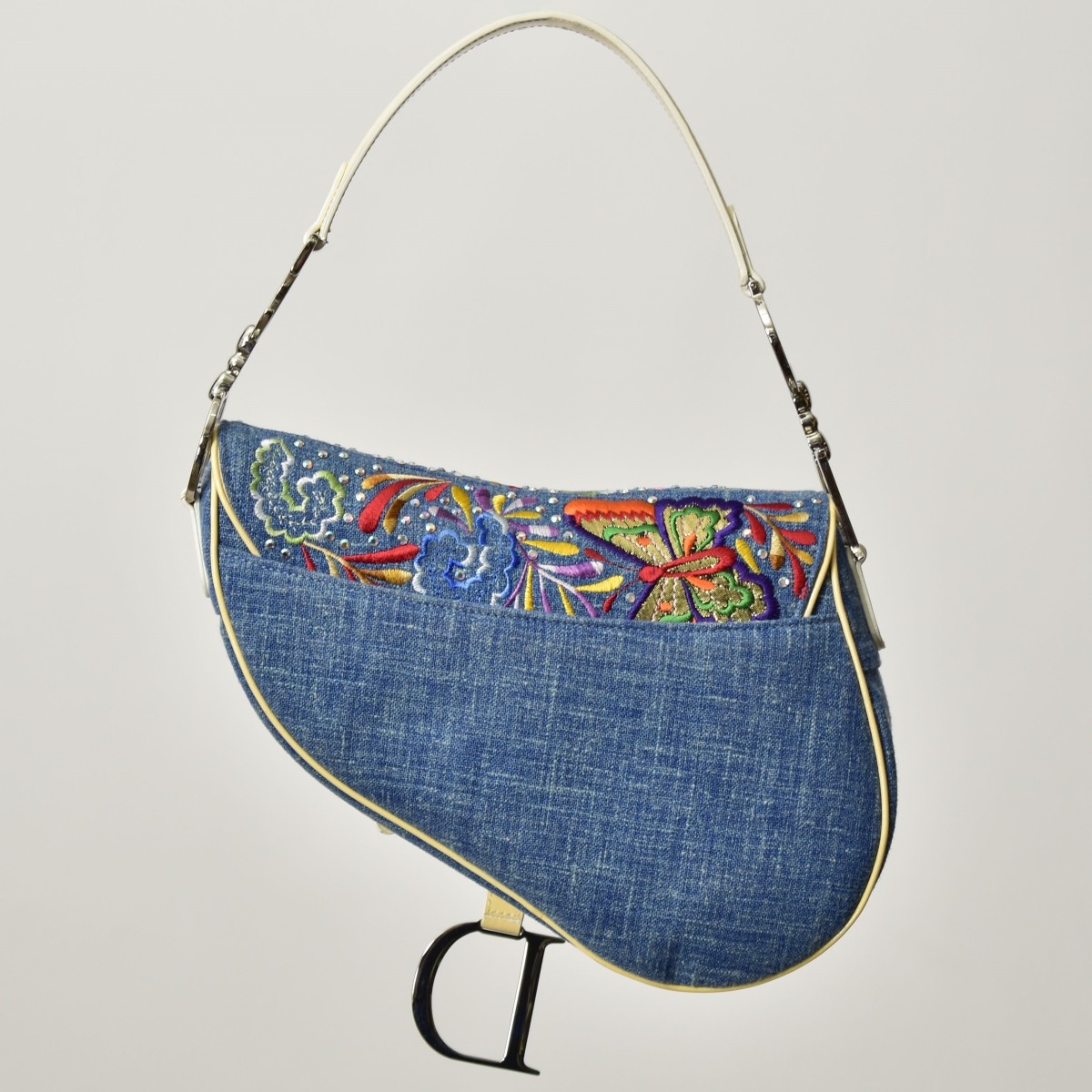 Christian Dior Embroidered Saddle Bag