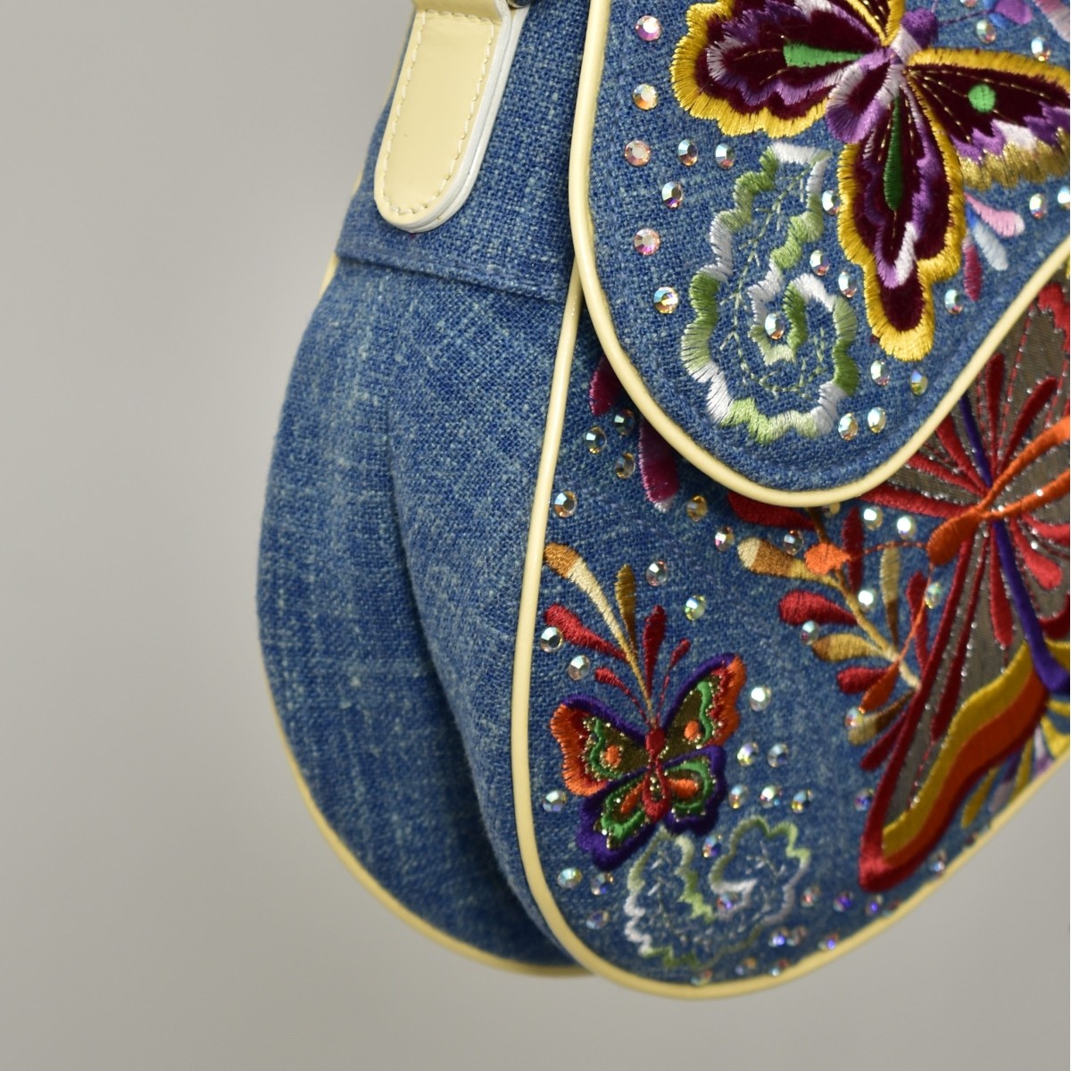 Christian Dior Embroidered Saddle Bag