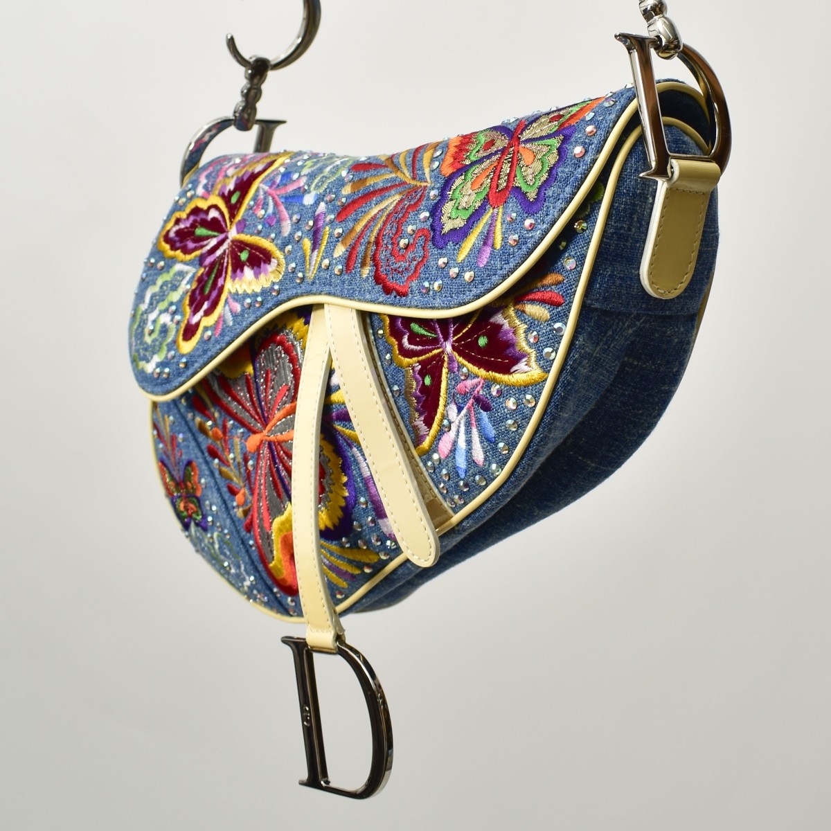 Christian Dior Embroidered Saddle Bag
