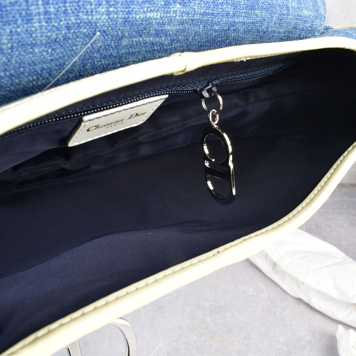 Christian Dior Embroidered Saddle Bag