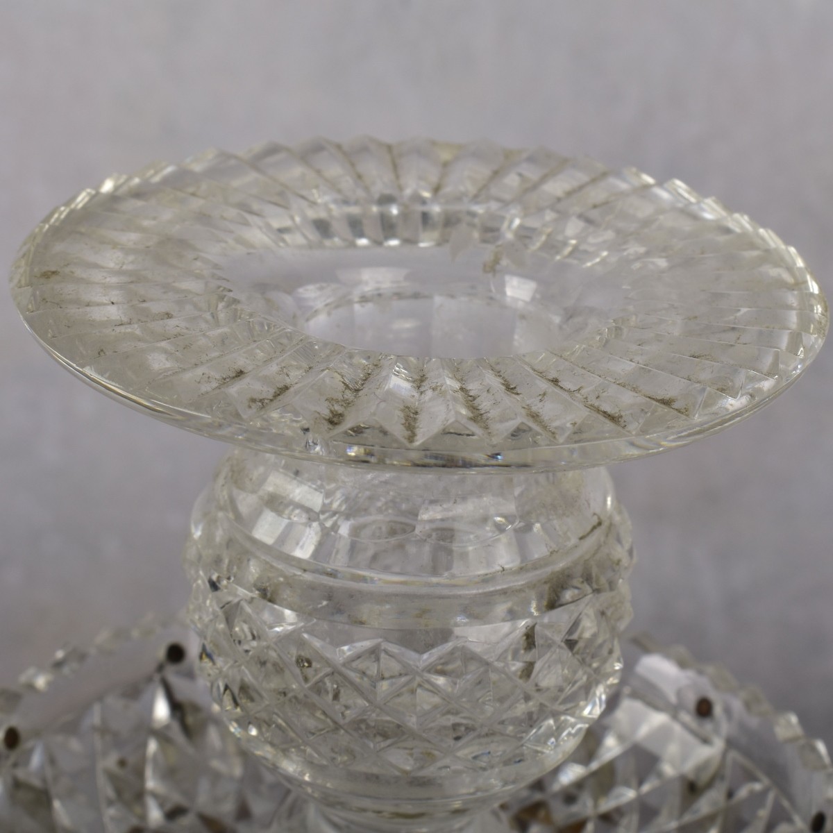 Antique Cut Crystal Luster Table Lamp