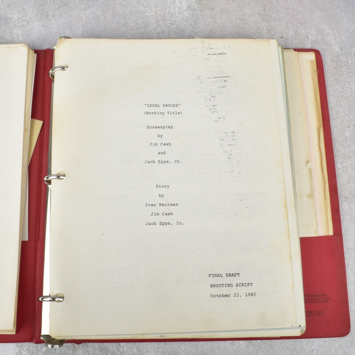 "Legal Eagles" Script Screenplay