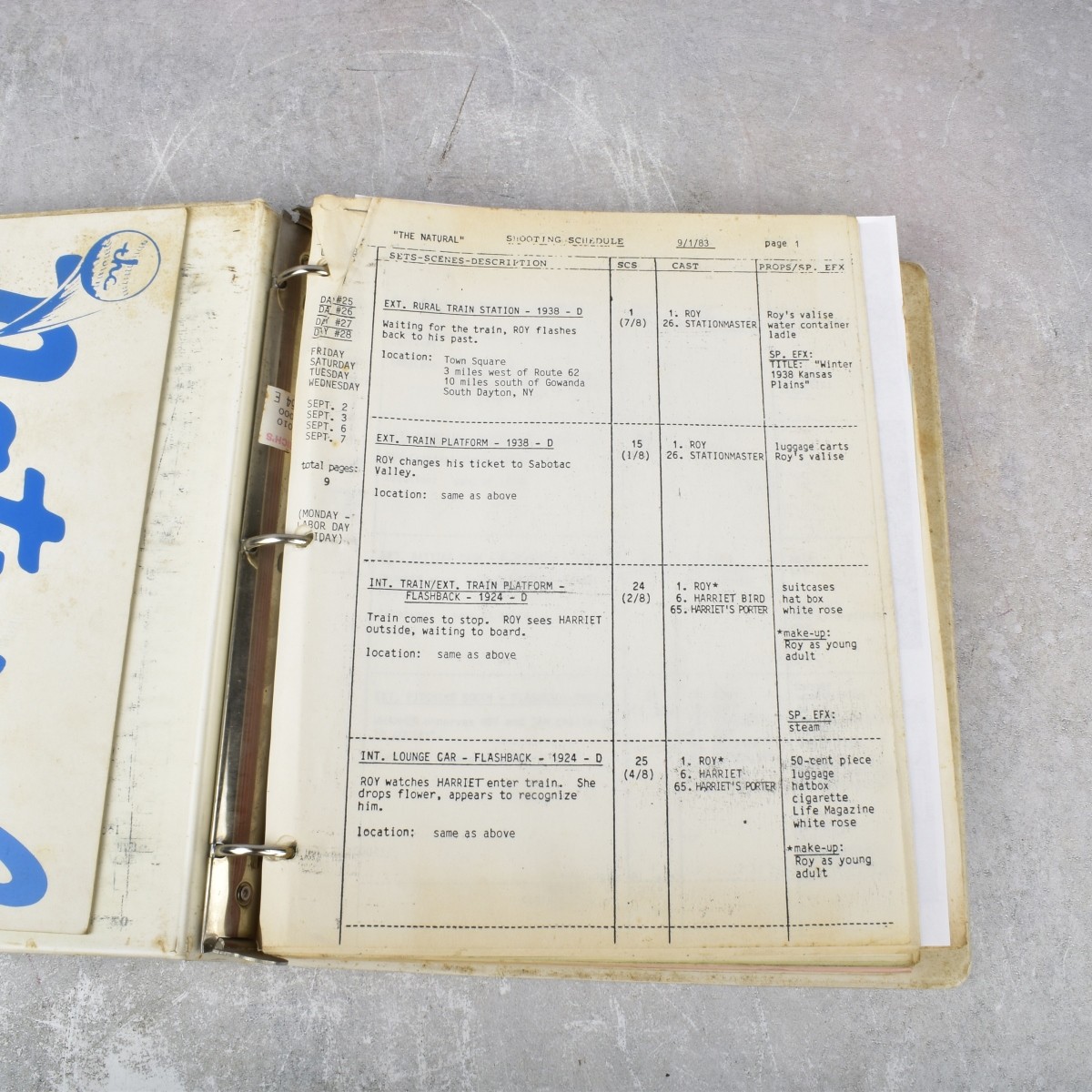 "The Natural" Script Screenplay