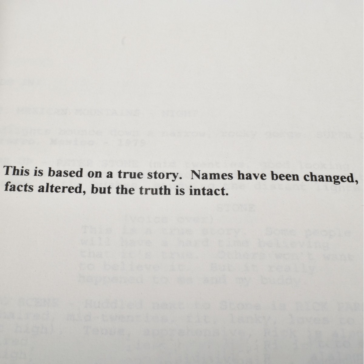 "Riding The Tiger" Script Screenplay