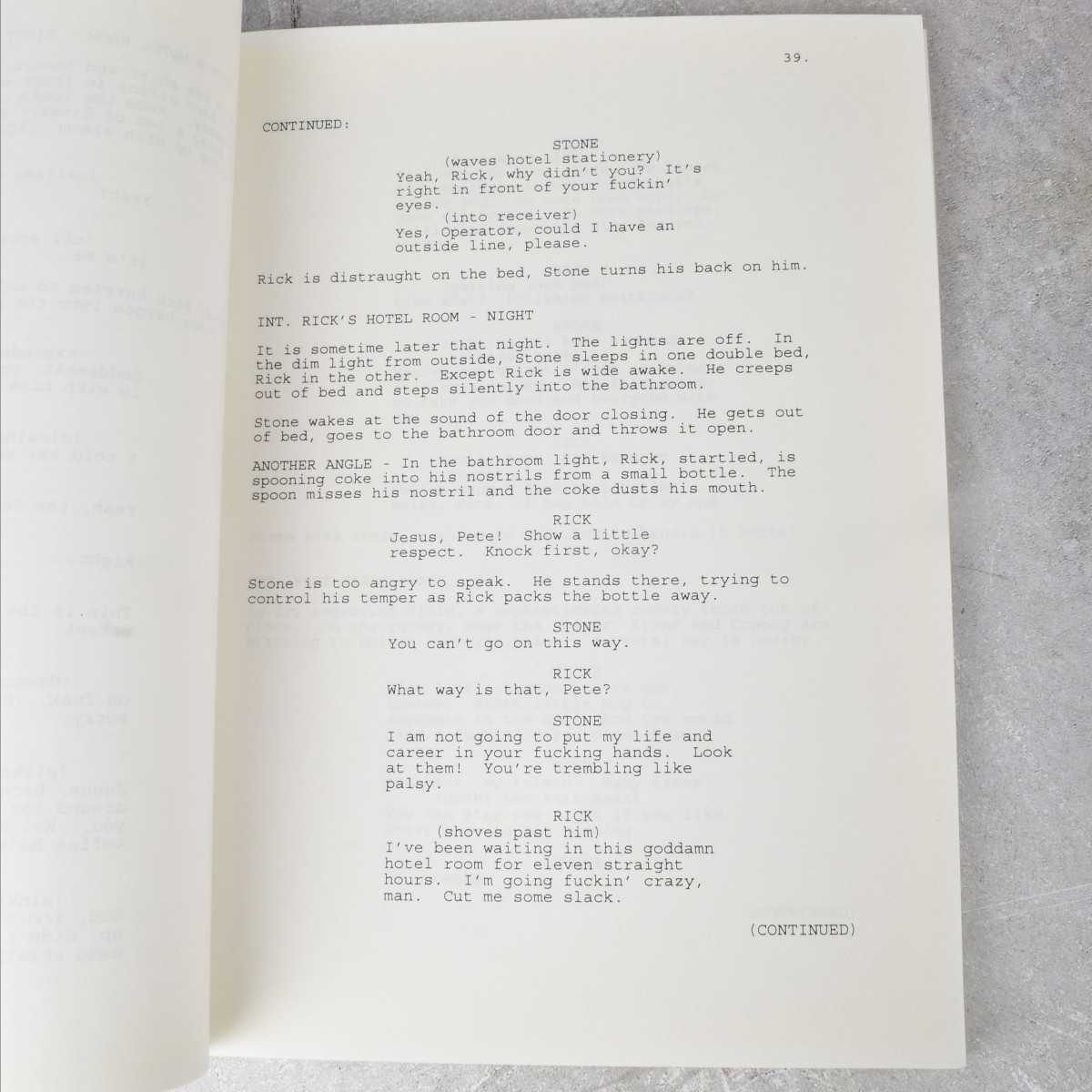 "Riding The Tiger" Script Screenplay