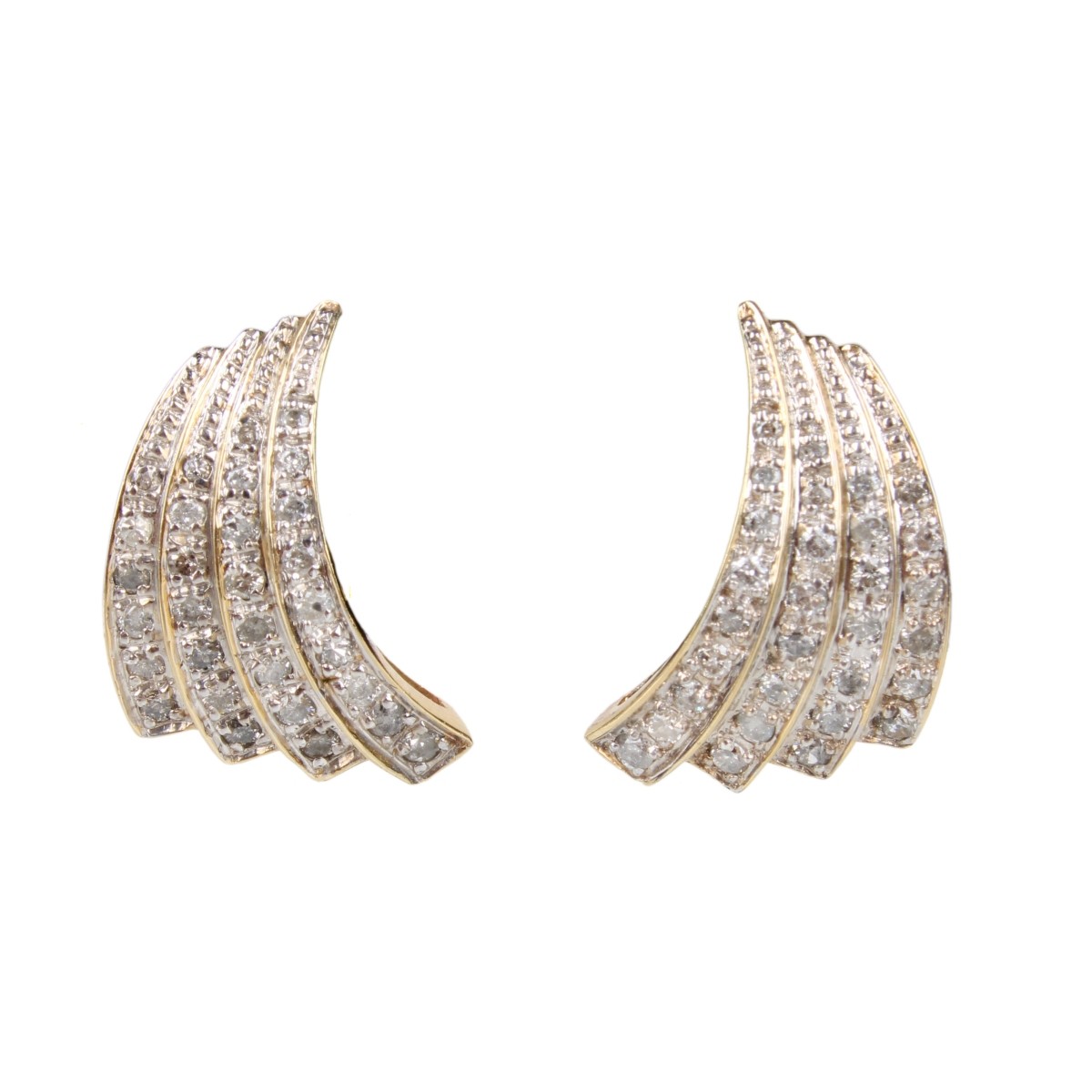 Diamond and 14K Earrings
