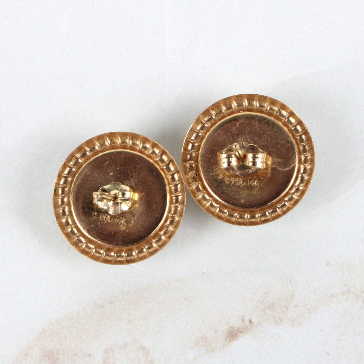 Malachite and 14K Earrings