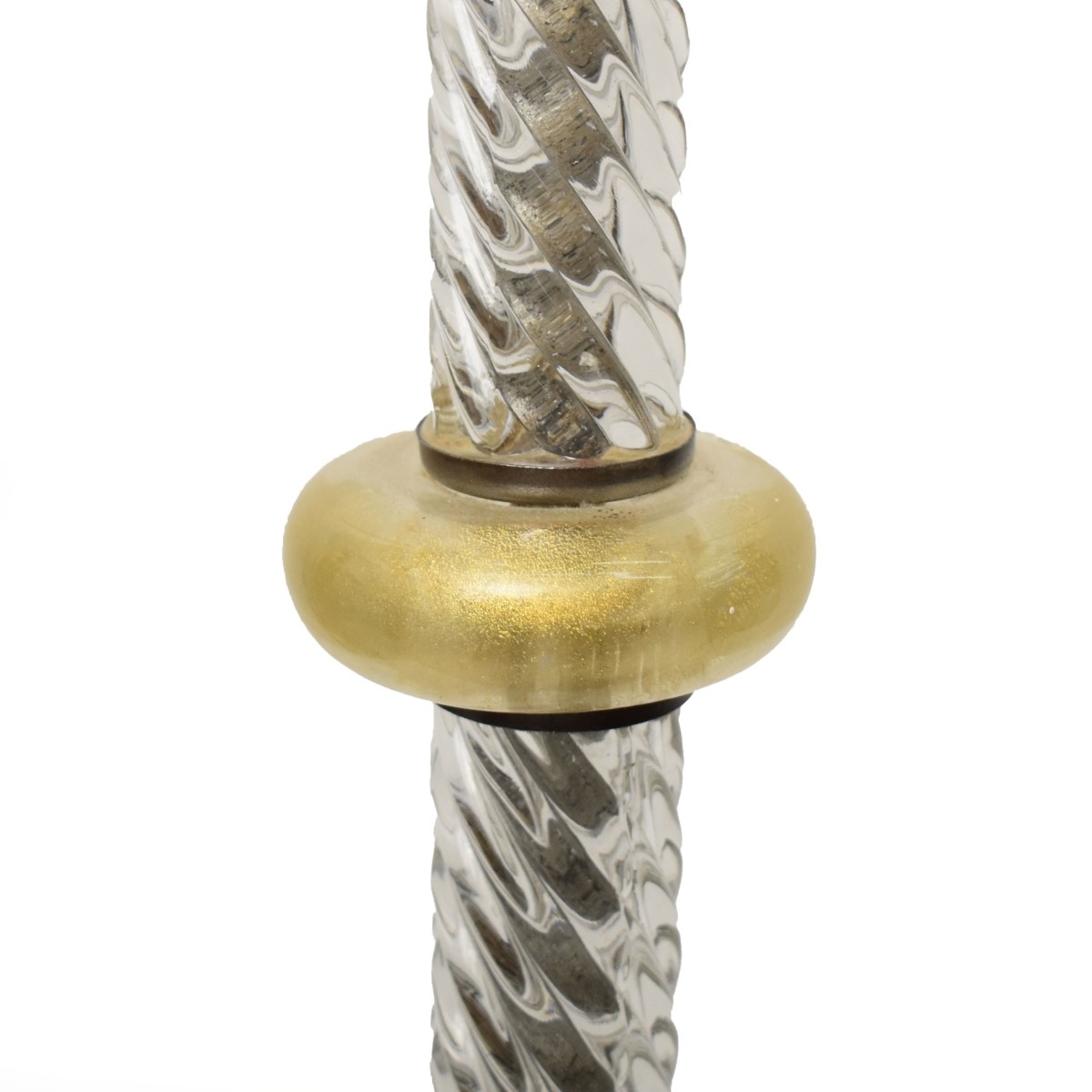 Style of Sciolar for Lightolier Glass-Metal Lamp