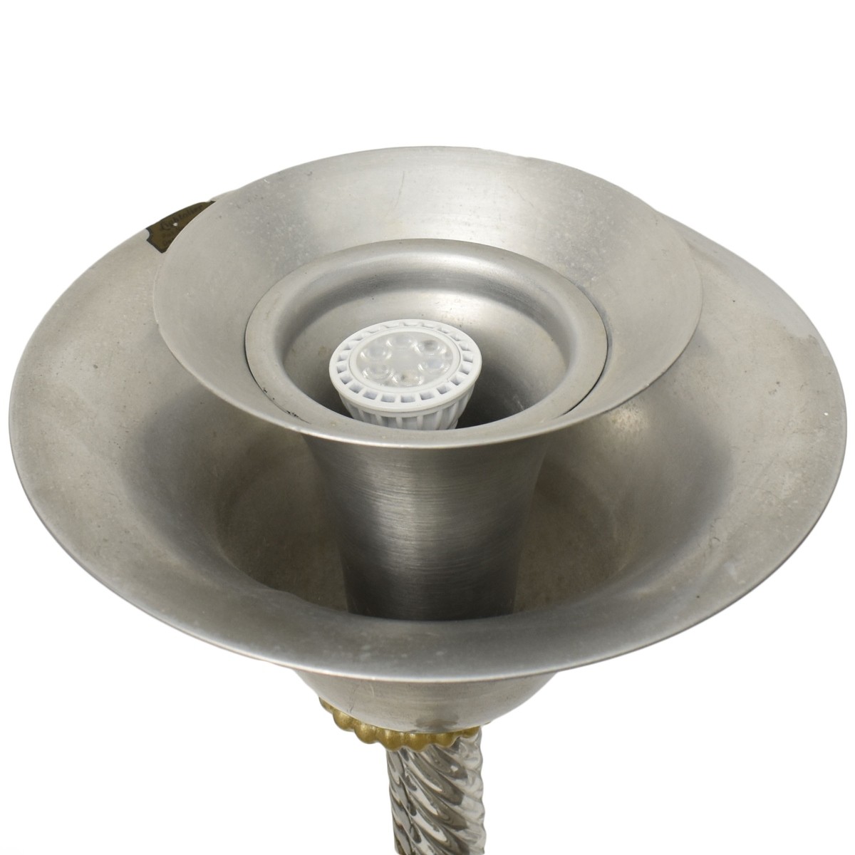 Style of Sciolar for Lightolier Glass-Metal Lamp