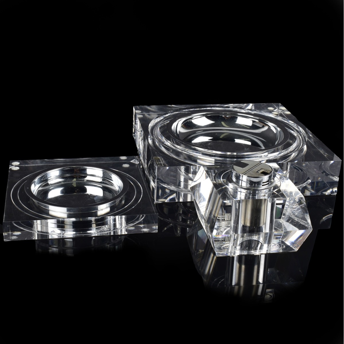 Felice Antonio Botta. Italy Lucite and Chrome Pie