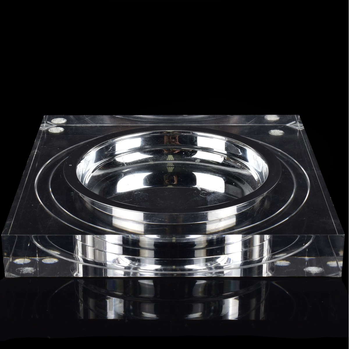 Felice Antonio Botta. Italy Lucite and Chrome Pie