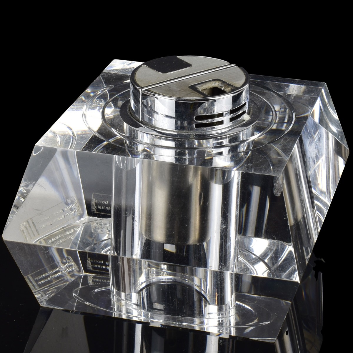 Felice Antonio Botta. Italy Lucite and Chrome Pie