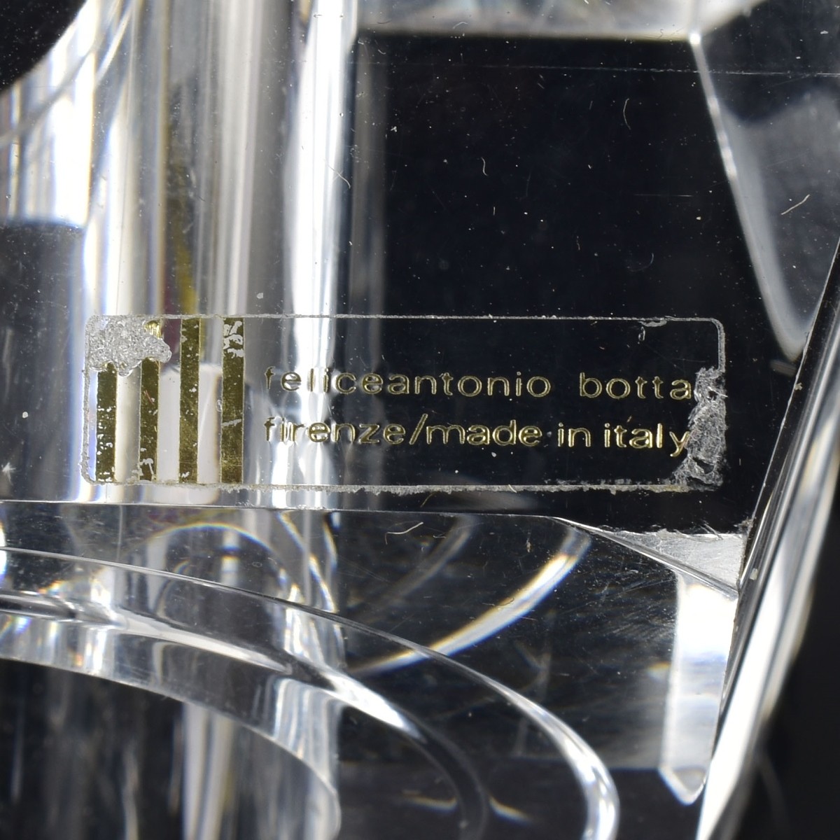 Felice Antonio Botta. Italy Lucite and Chrome Pie