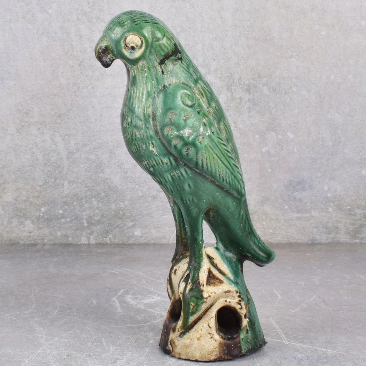 Green Pottery Parrots