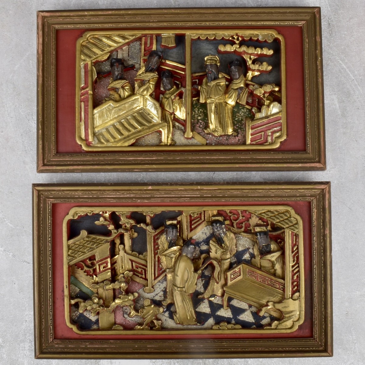 Antique Gilt Wood Chinese Wood Panels
