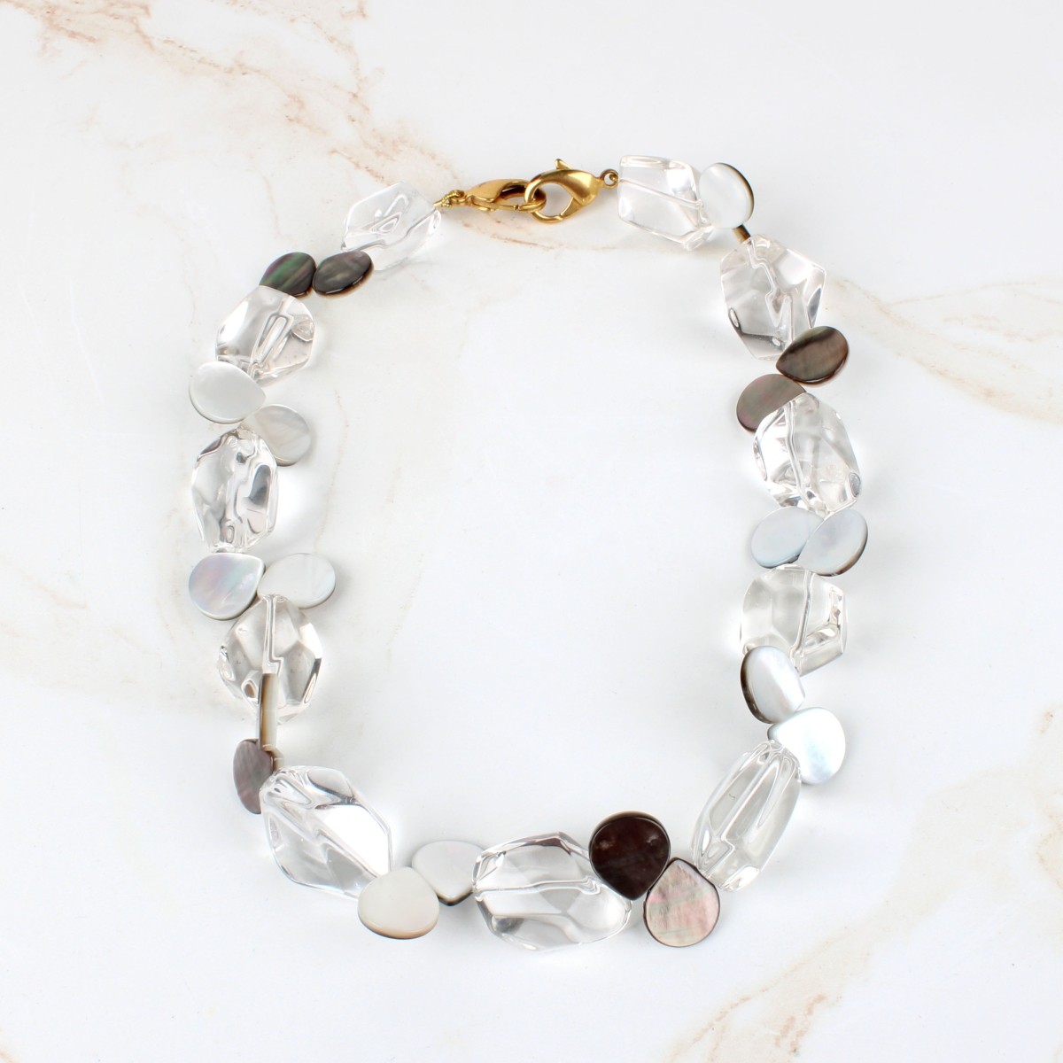 Crystal and MOP Necklace