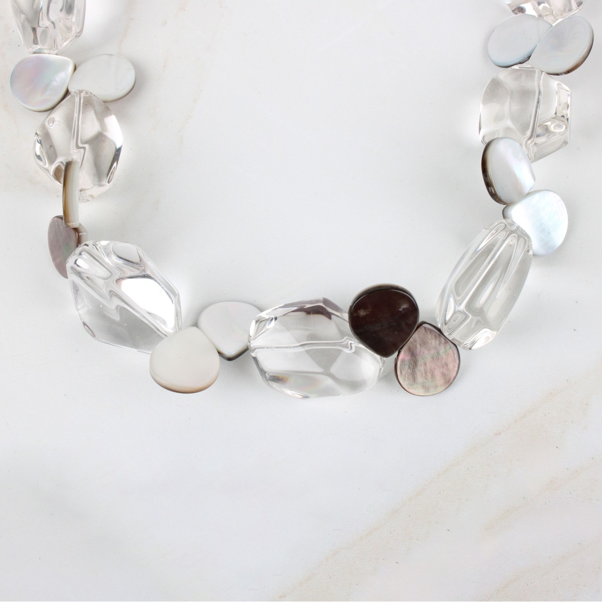 Crystal and MOP Necklace