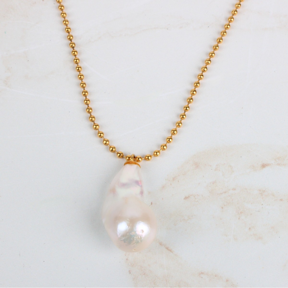 Large Baroque Pearl Necklace