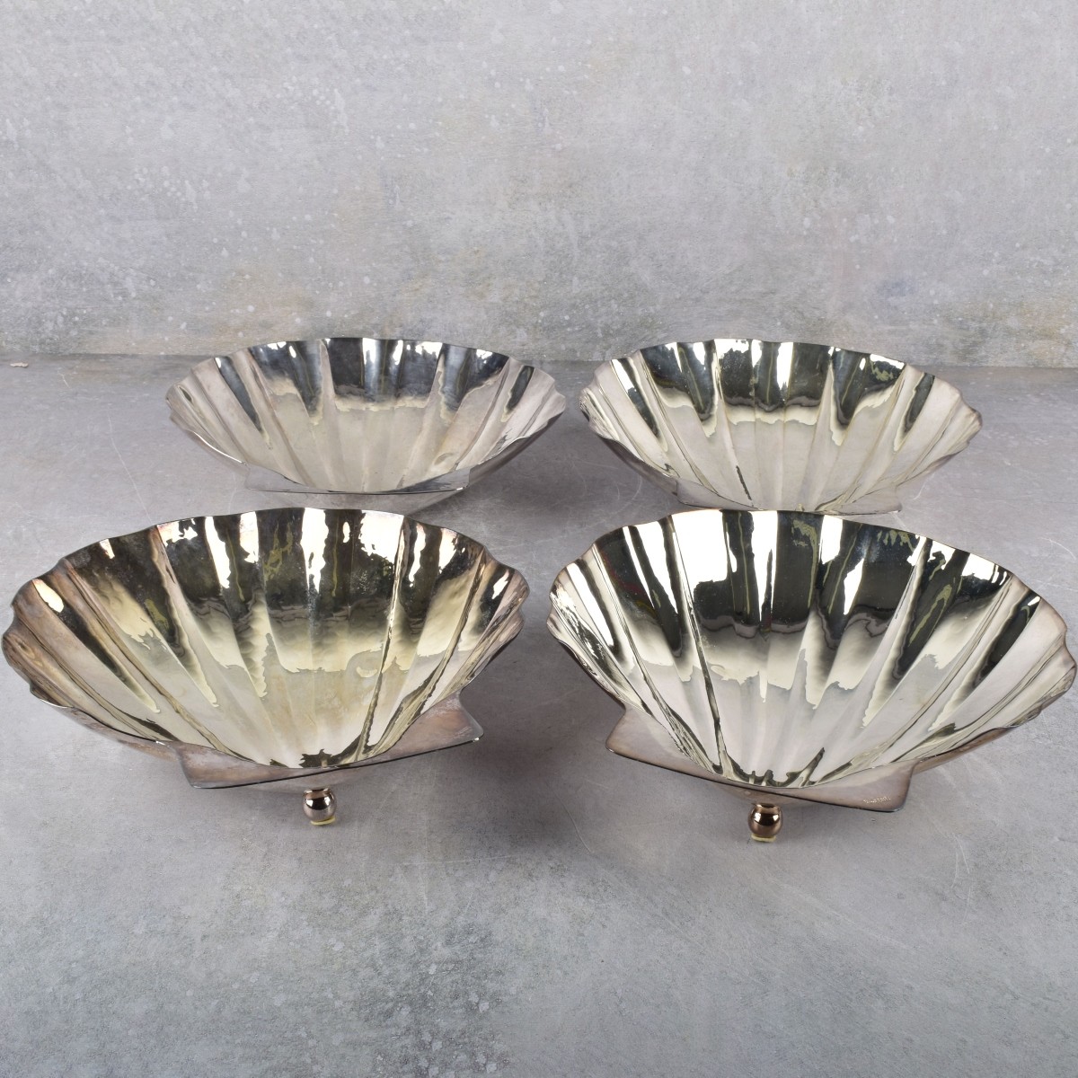 Heavy Silver Plated Shell Dishes