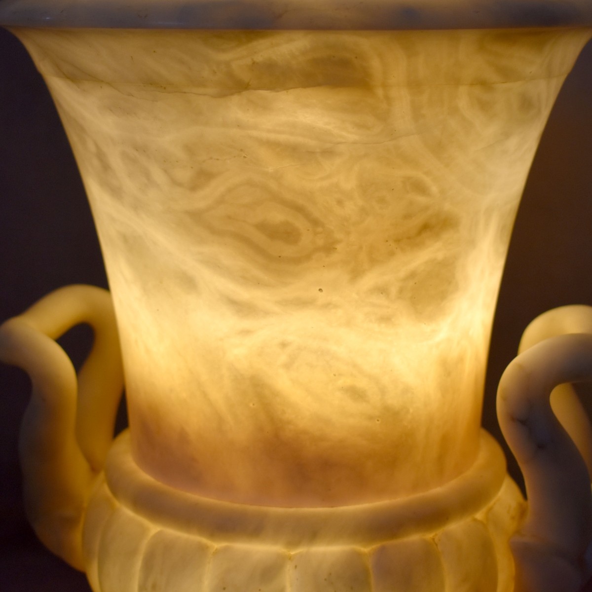 Vintage Marble Urn Shape Lamp