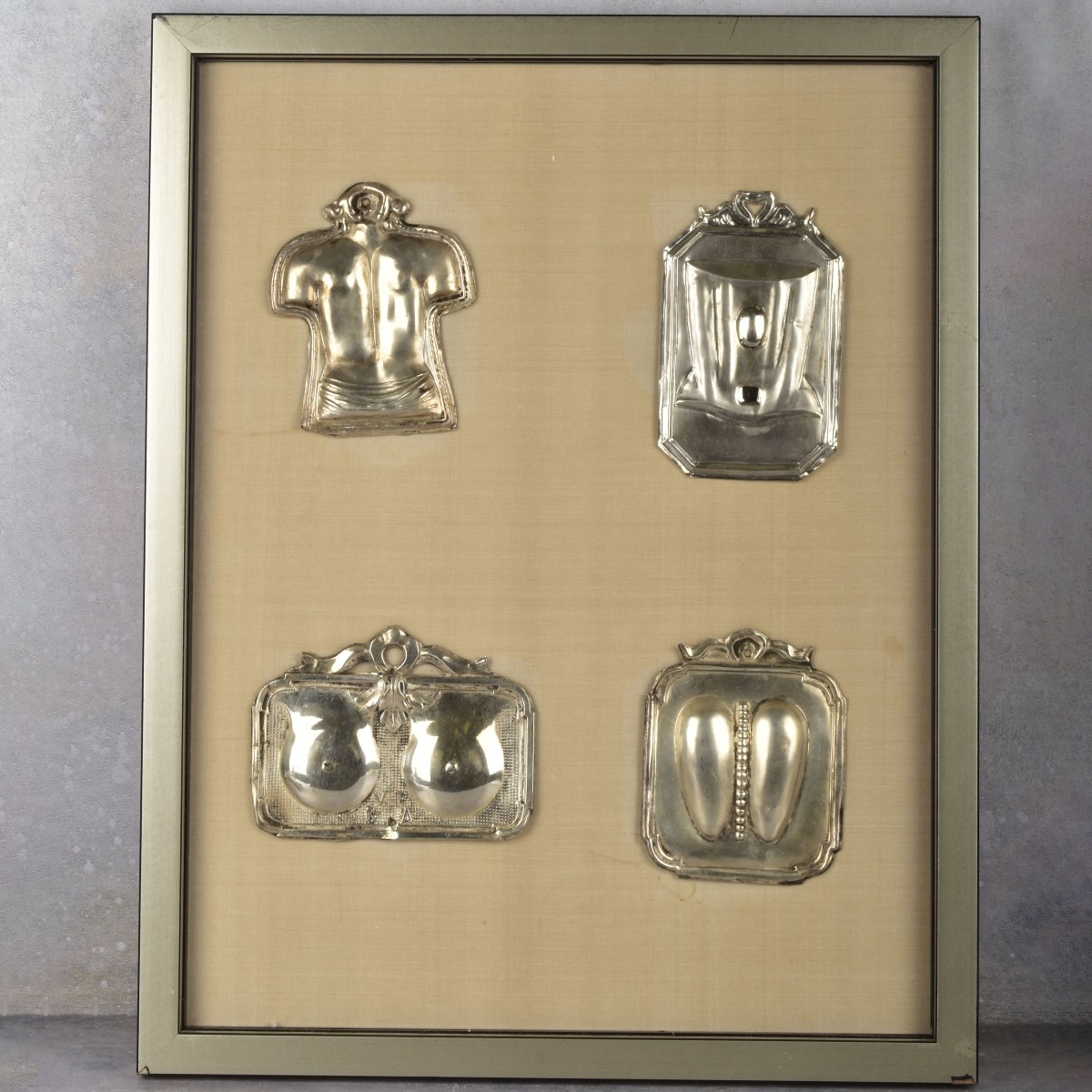 Ex-Voto Shields and Silver Plated Items