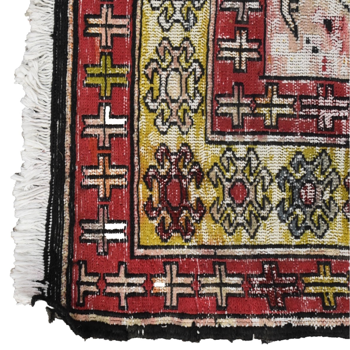 Semi-antique Soumak Wove Wool Rug
