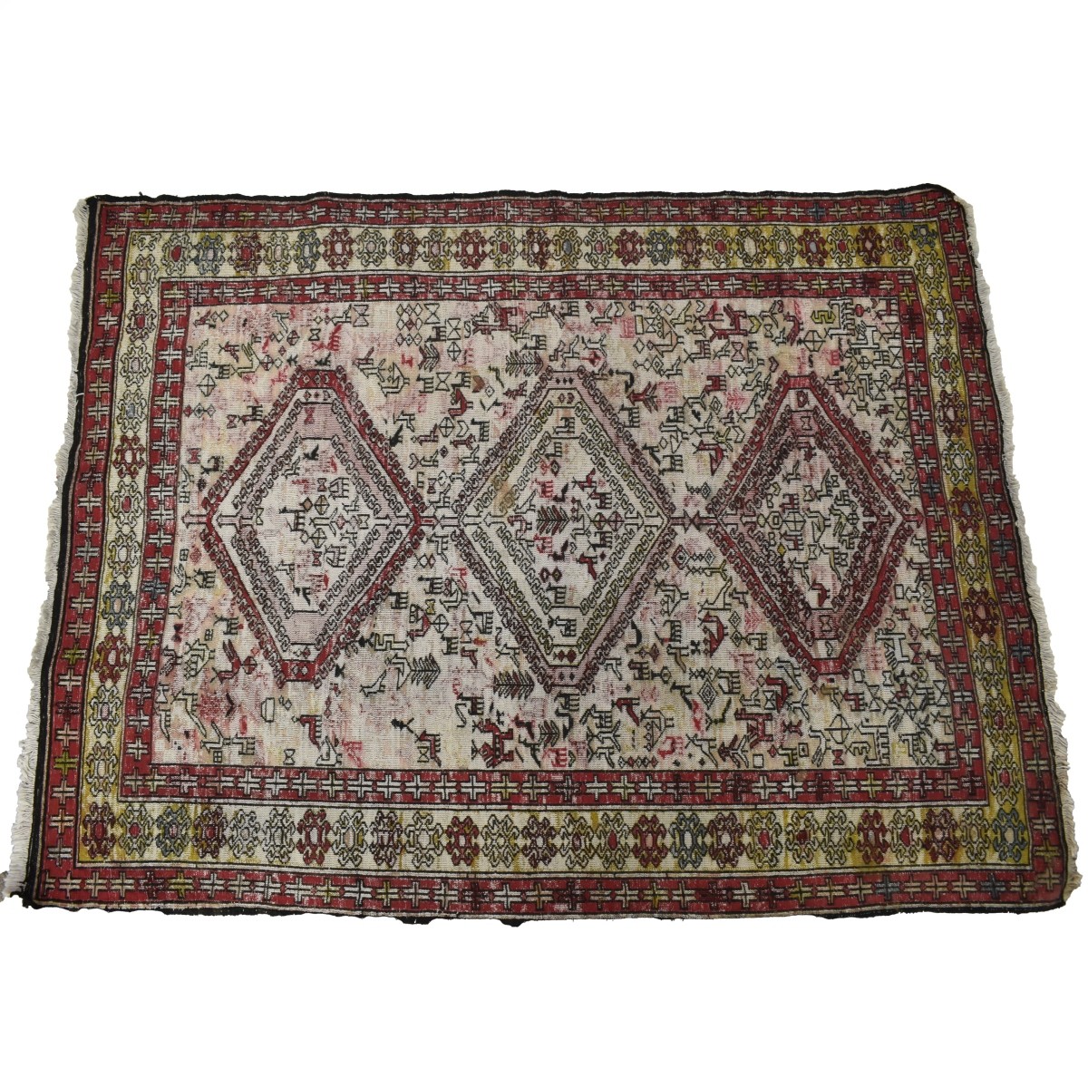 Semi-antique Soumak Wove Wool Rug