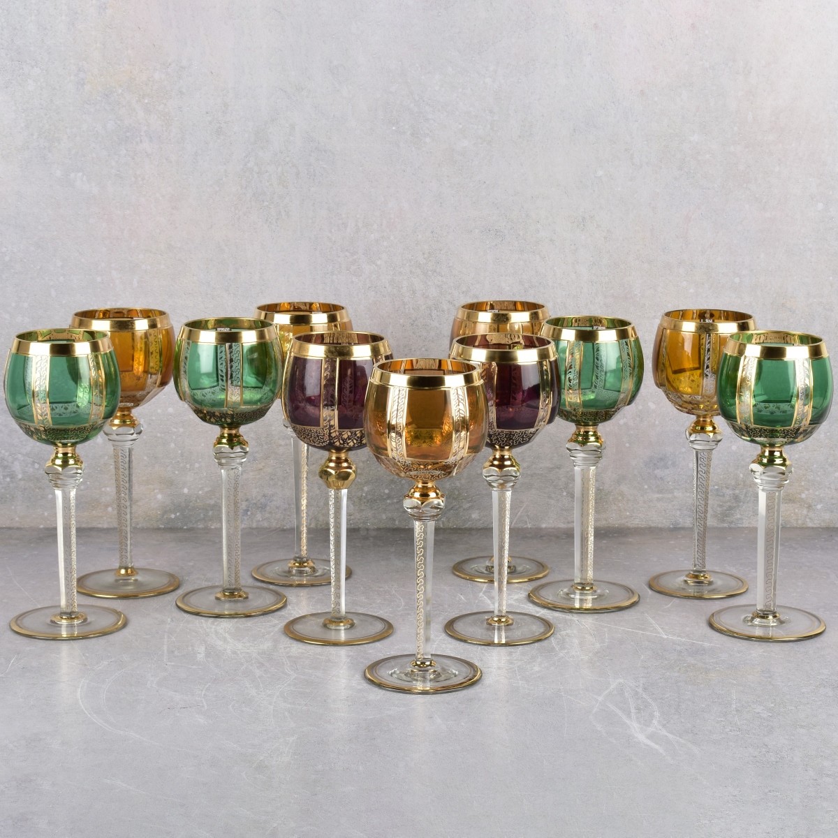 Various Colors Crystal Stemware Glasses