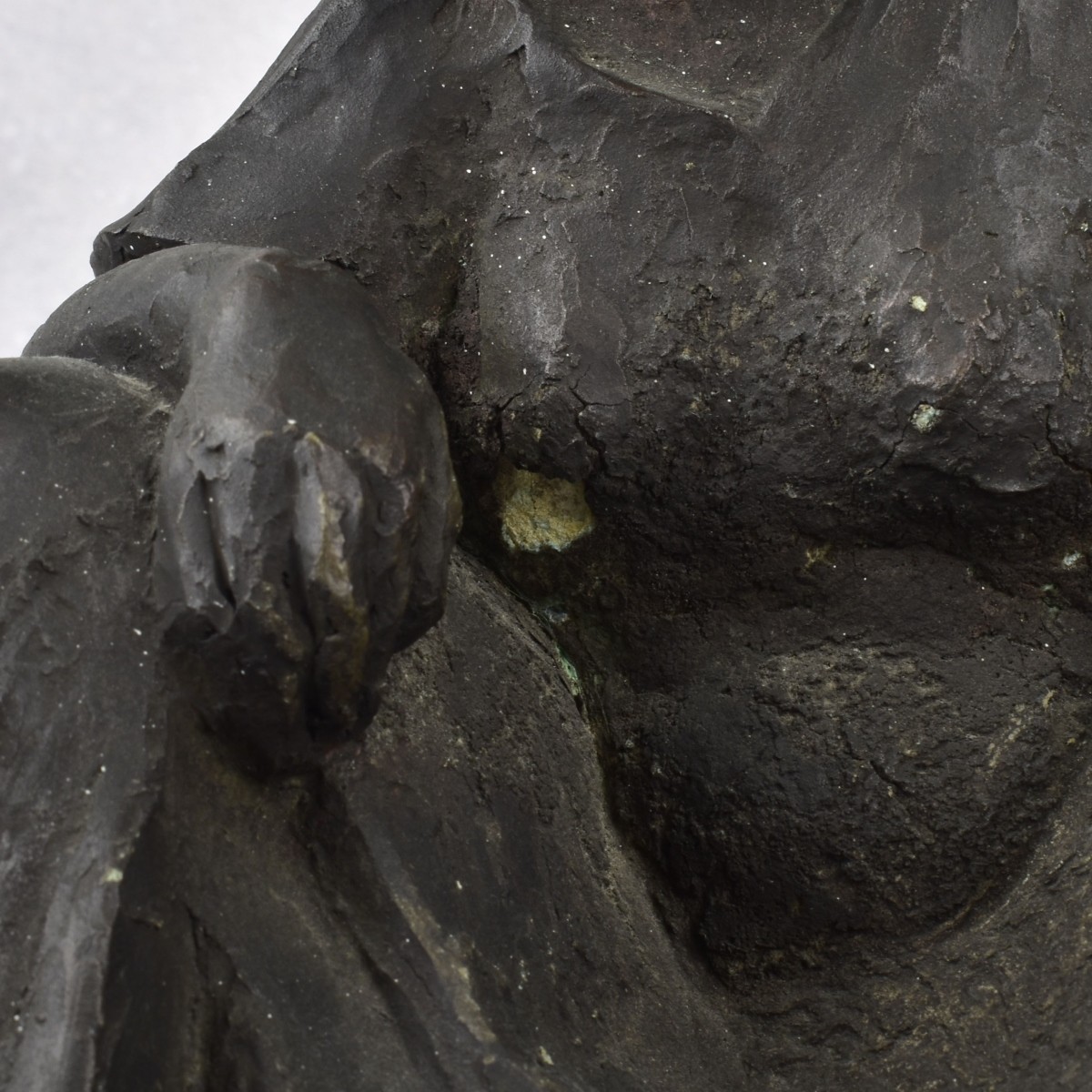 Painted Pottery Sculpture of a Seated Lady