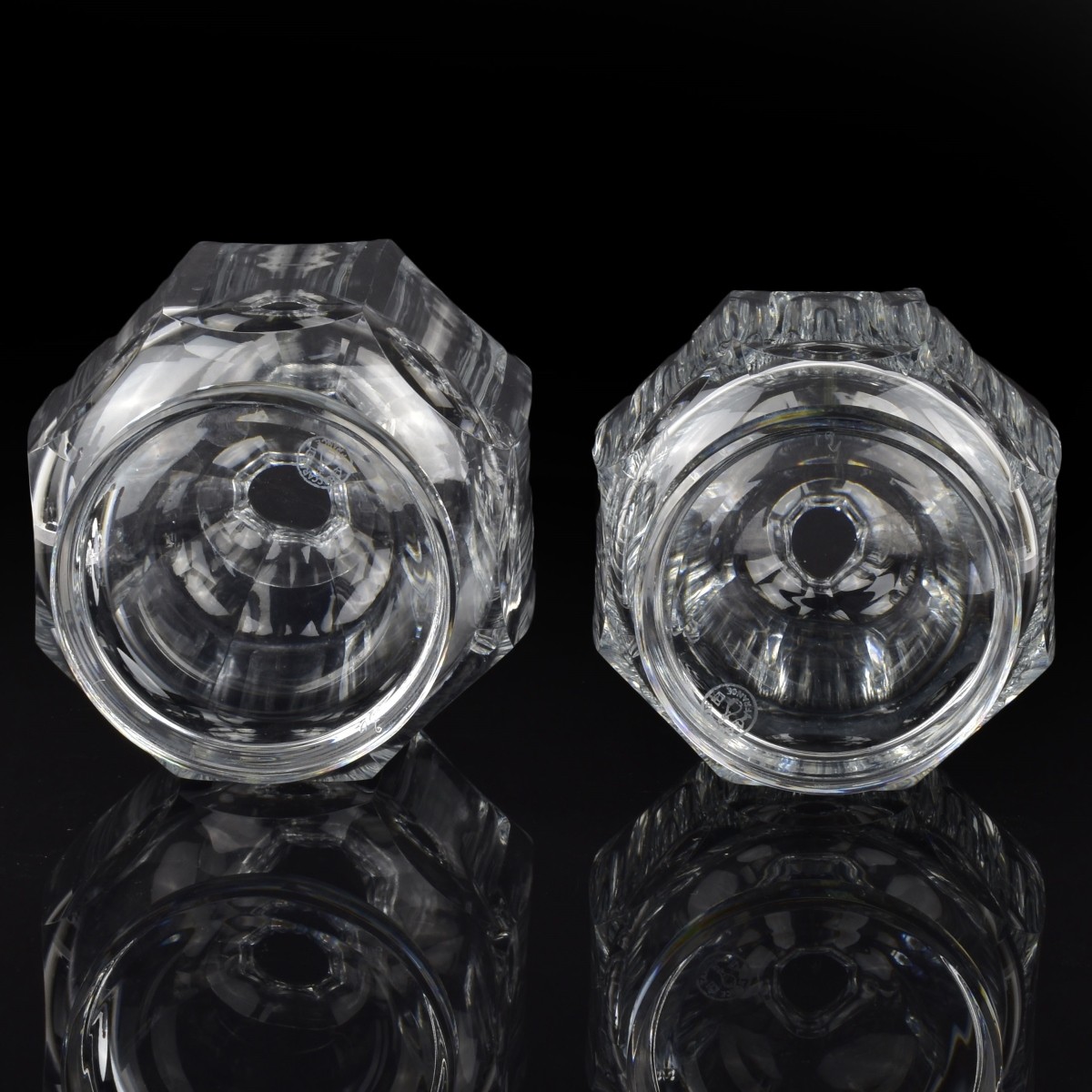 Baccarat French Cut Crystal Wine Decanters