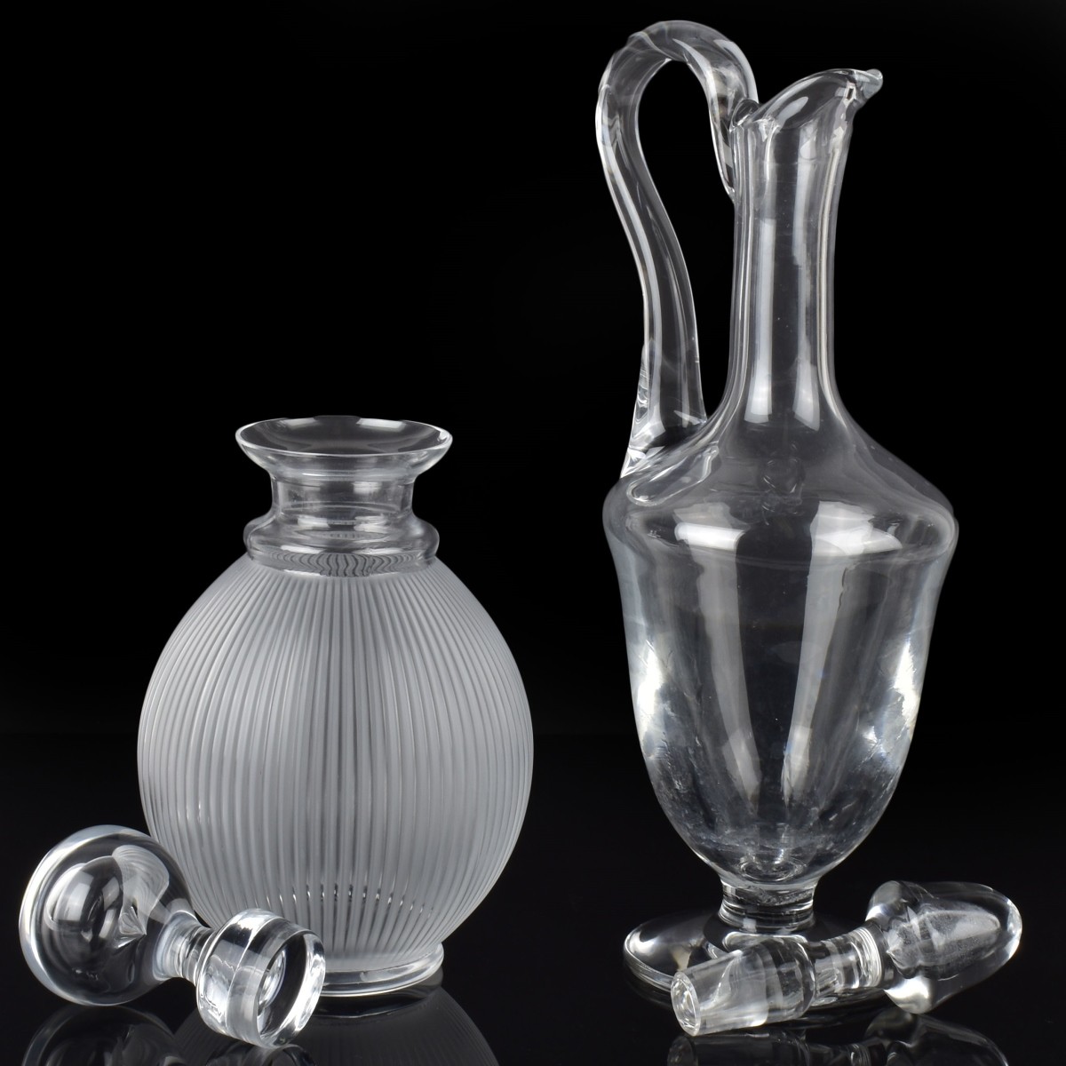 Vintage Lalique and Saint Louis Crystal Decanters