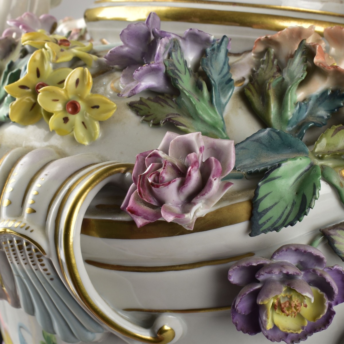 Early 20th Century Dresden Porcelain Urn