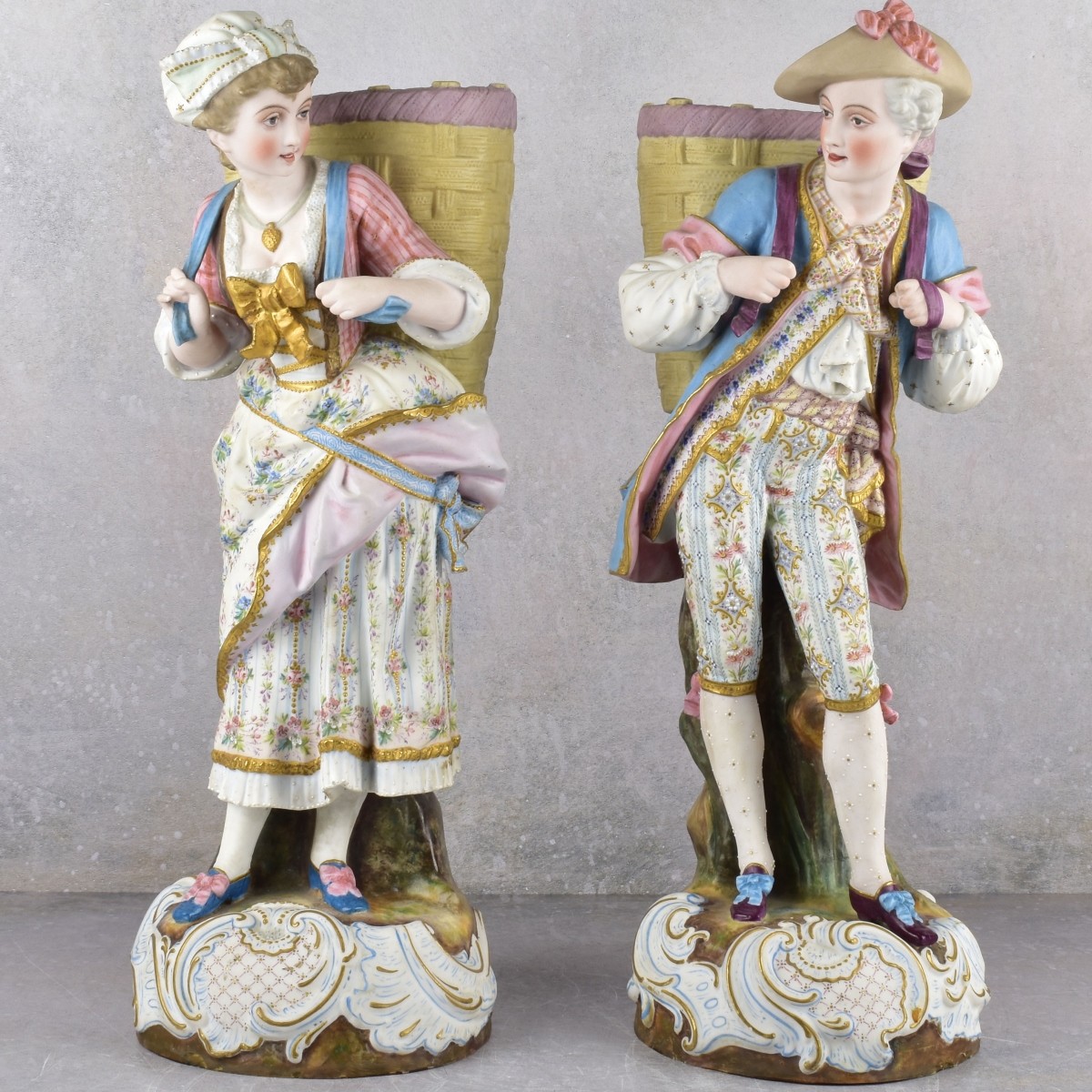 Antique Continental Porcelain Sculptures