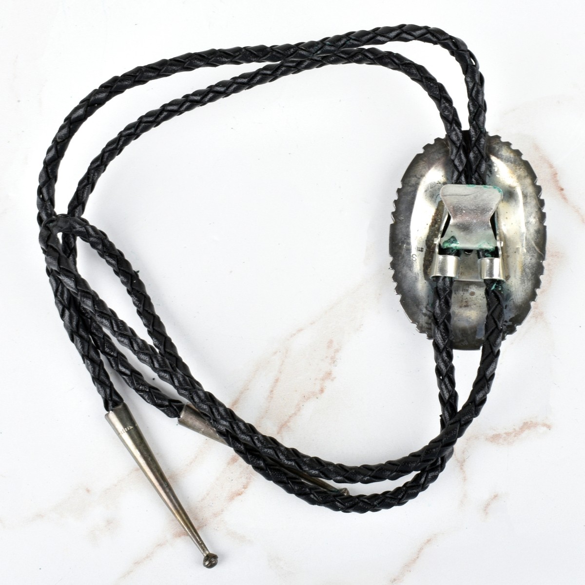 Native American Turquoise & Silver Bolo Tie