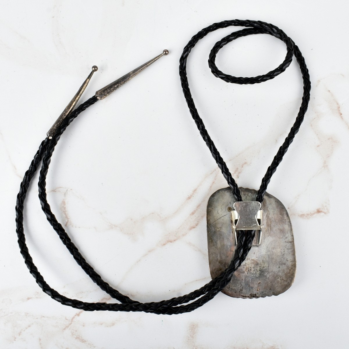 Navajo Turquoise and Sterling Bolo Tie