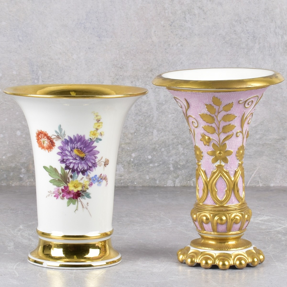Meissen German Hand Painted Porcelain Pieces