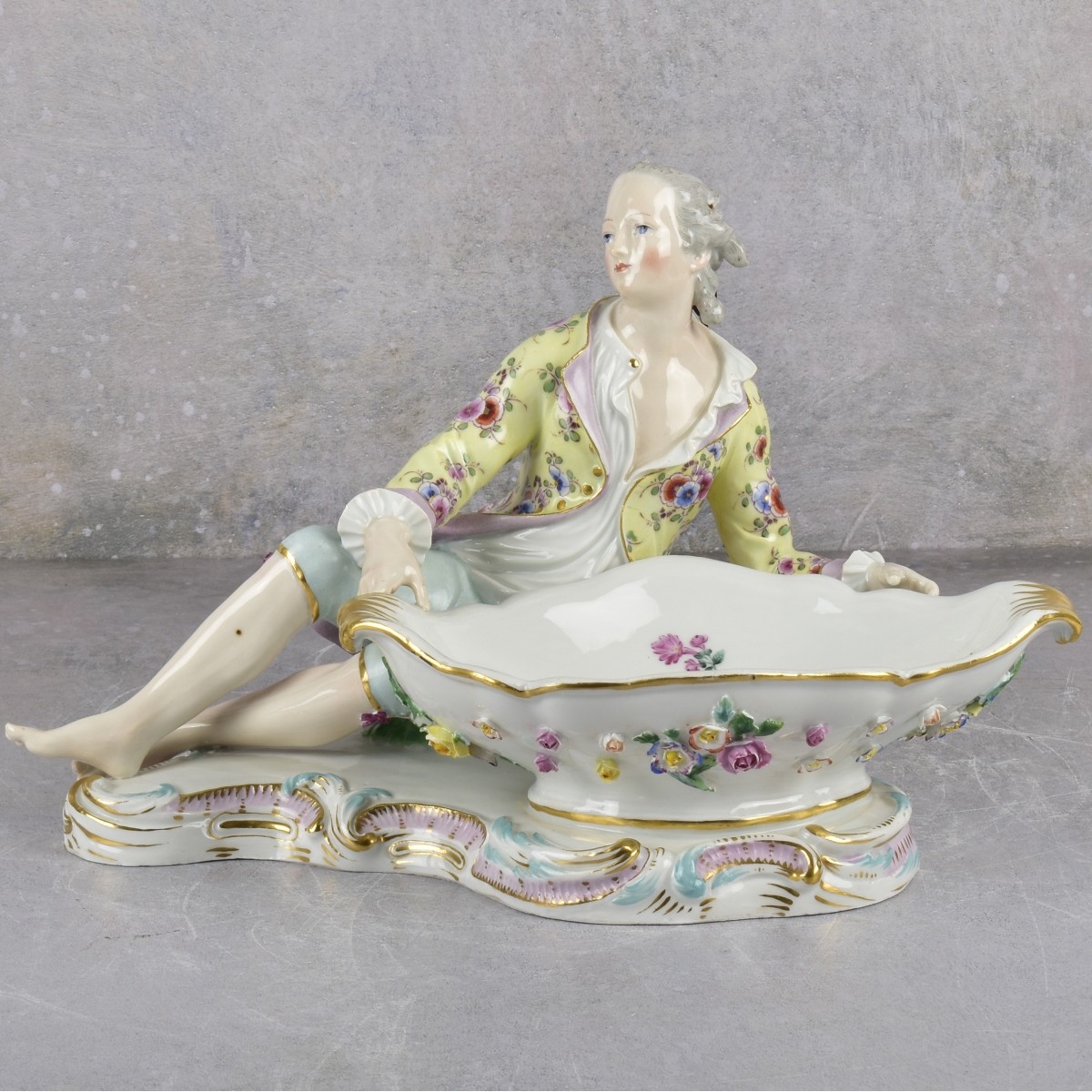 Meissen German Porcelain Figural Sweetmeat Dish