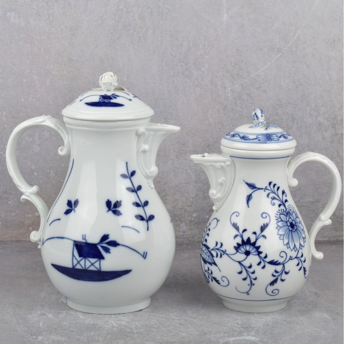 German Meissen Porcelain Coffee Pots