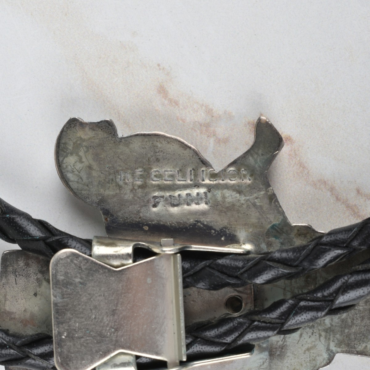 Zuni Hardstone and Silver Bolo Tie