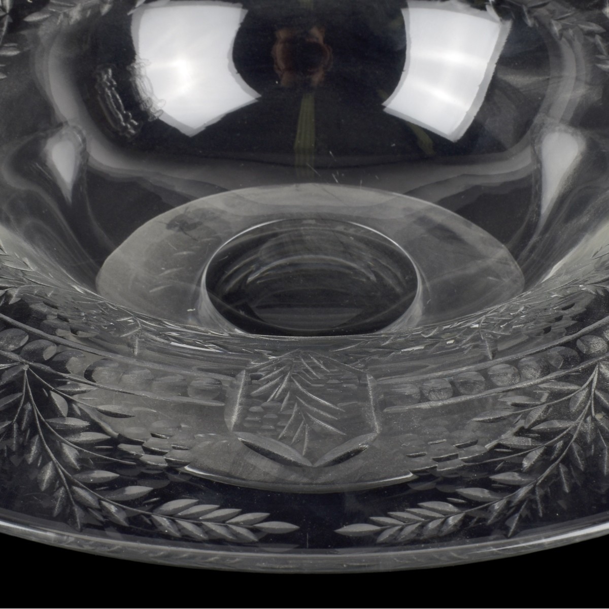 Vintage Floral Etched Glass