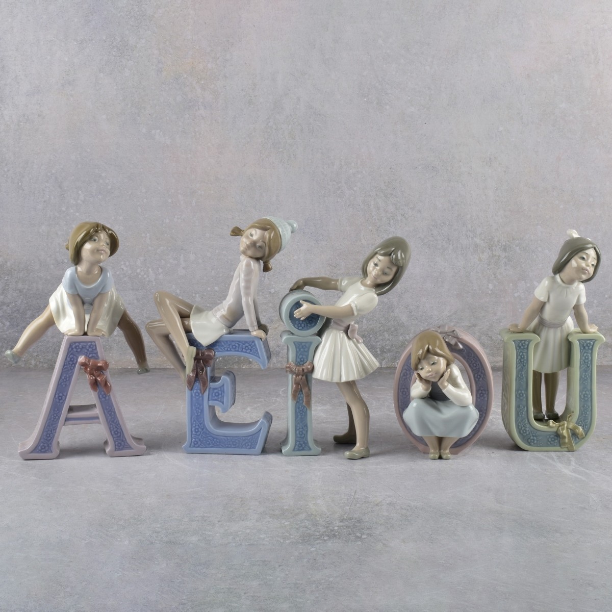 Lladro Spain Porcelain VOWELS
