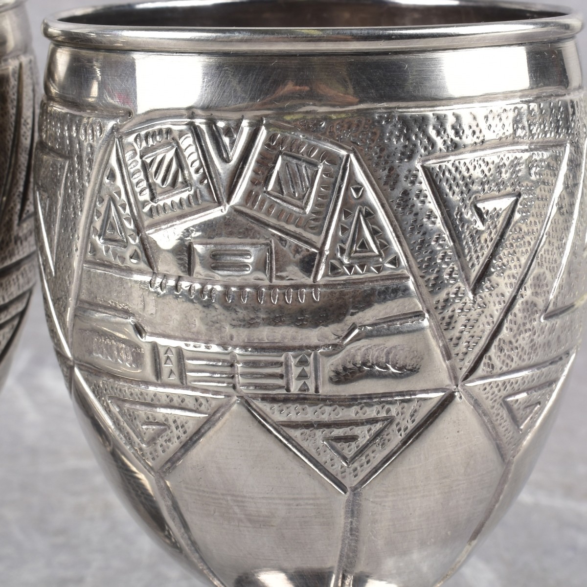 Vintage Ortega 900 Silver Goblets