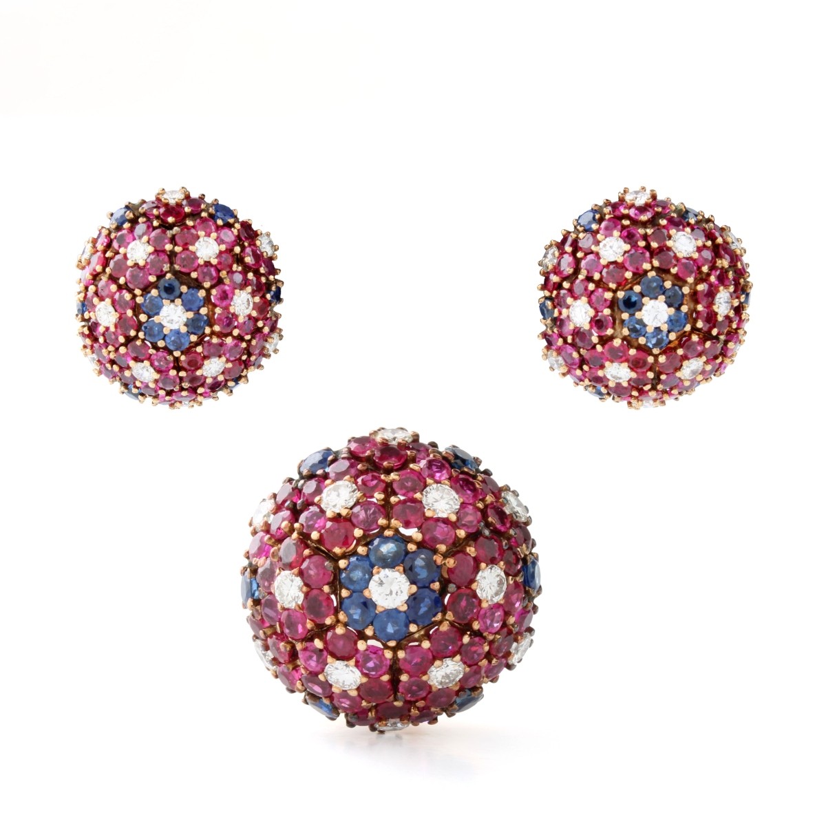 Gemstone and 14K Ring and Earrings