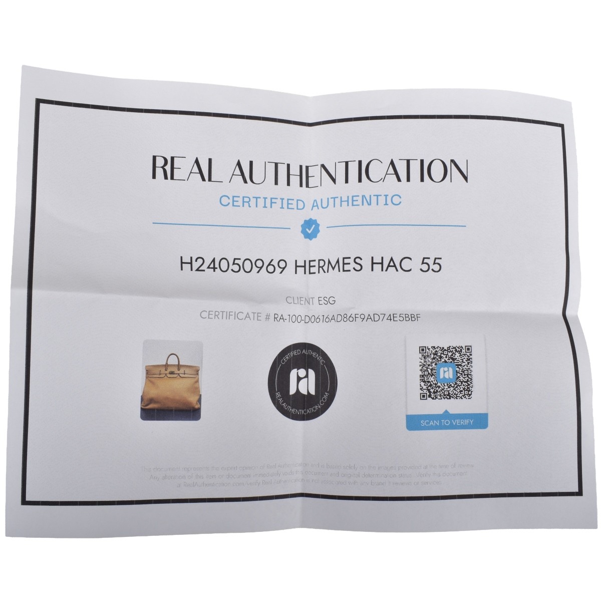 Hermes Haut a Courroies Hac 55 Bag